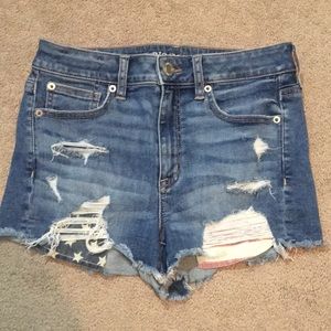 American Eagle | high waisted denim short short